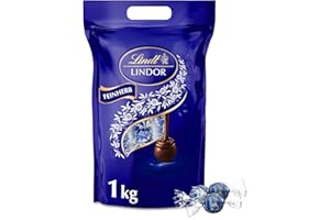 ‎LINDT Lindt LINDOR Schokoladen Kugeln feinherb | 1 kg Beutel, wiederverschließbar | ca. 80 Kugeln dunkle | Großpackung, Pralinen-Geschenk, Schokoladengeschenk