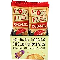 Moo Free Caramel Mini Bars - Dairy Free Vegan Milk Chocolate (20g x 20 bars)