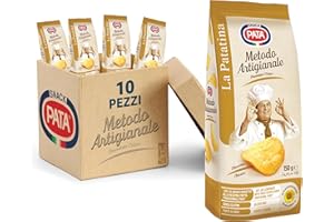 PATA | Patatine Classiche Metodo Artigianale, Senza Glutine, Con Olio di Semi di Girasole Alto Oleico, Fonte di Iodio, 10x150g