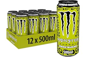 ‎MONSTER Monster Energy Lando Norris - koffeinhaltiger Energy-Drink mit Melonen-Yuzu-Geschmack - ohne Zucker, ohne Kalorien - in praktischen Einweg-Dosen (12 x 500 ml)