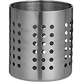 IKEA basket 'Ordning' Besteckstaender stainless steel &ndash; Kuechenutensilienhalter &ndash; 12 cm Diameter-13.5 cm Height, stainless steel