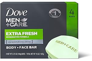 Dove Men + Care Body And Face Bar Extra Fresh 4 Ounce 4 Count by Dove