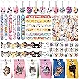 116 PCS Cat Party Favors, Meow Cat Themed Birthday Party Supplies Include Goodie Bags, Slap Bracelets, Keychain, Stickers and Button Badges for Kids Pet Theme Decorations Pinata Fillers Treat Gift