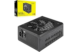 ‎CORSAIR Corsair RM1200x SHIFT Fully Modular ATX Power Supply - Modular Side Panel Interface - ATX 3.1 & PCIe 5.1 Compatible - Zero RPM Fan Mode - 105°C Capacitors - 80 PLUS Gold Efficiency - Black