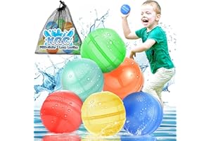 KGC 6 Palloni D'acqua Riutilizzabili, Autosigillanti e a Riempimento Rapido, Ideali Per l'estate, Piscina, Spiaggia, Giardino, Attività All'aperto e Feste, inclusa Una Rete Di Trasporto