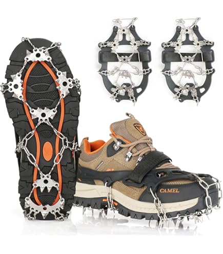 Ramponi per Scarpe con 19 Denti in Acciaio InossidabileAntiscivolo per Trekking