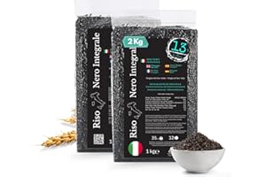 Arroz Negro Integral Italiano 2 kg | Cultivado en Piemonte, Italia | Rico en Fibra, Sin Gluten – Alternativa Sabrosa para Recetas Creativas | 13 di Ilaria