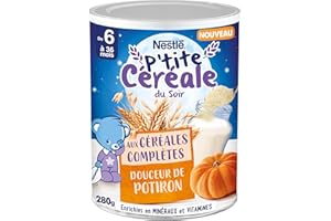 NESTLÉ BÉBÉ - P'TITE CÉRÉALE DU SOIR DOUCEUR DE POTIRON - DÈS 6 MOIS - BOÎTE DE 280G