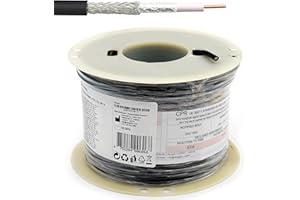 RANGEFUL RG58 Cable coaxial 50 Metros — Baja pérdida 50 ohmios RF coaxial de extensión — Compatible con Conectores N SMA BNC TNC UHF PL259 — para WiFi Router Móvil CB Radio Modem — Fabricado en Italia