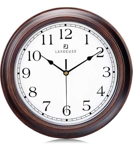 Orologio Da Parete Retrò PATIKIL 30 Cm - Silenzioso, Movimento Al Quarzo, Numeri Arabi, Marrone E Giallo, Per Cucina/soggiorno