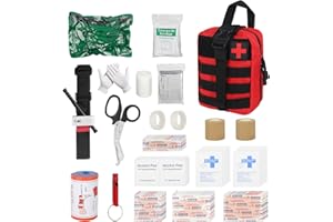 DAJASD Tactique Sac de Secours, 54PCS Tactique Militaire Traumatisme Trousse de Premiers soins, Trousse Tactique Vide, Trousse Kit de Premiers, Trousse de Secours Militaire pour Maison Camping Chasse