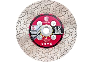 FOCSTOL Diamond Tile Saw Blade - 115mm Double Side Cutting Grinding Disc Wheel with M14 Flange for Porcelain Ceramic Tile Marble Artificial Stone for Angle Grinder