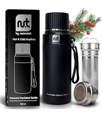 Healter 1L Thermo Café Isotherme Avec Tasse(72h Froides Et 24h