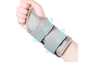 CURECARE New Upgraded Carpal Tunnel Wrist Splint, Wrist Support for Men and Women, Perfect Fits Wrist Brace with Thumb Support, Wrist Splint for Tendonitis, Arthritis, Sprains (Right Hand-Gray, S/M)