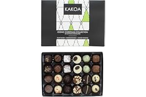 FRIARS Kakoa Christmas Vegan Chocolate Box - 24 Unique Dairy-Free Chocolates 310g | Biodegradable Packaging | Premium Dairy-Free Vegan Magazine Feature | Festive Fun For All | Great For Christmas Gifting
