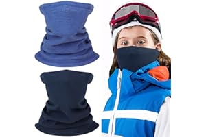 AWUMBUK Cache-Cou Enfants, 2 Stück Snood Enfant Peluche Hiver Enfant Écharpe Neck Warmer Convient aux Sports de Plein Air, au Ski et au Cyclisme