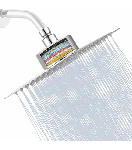 Voolan Douchekop Met Filter - Hogedruk Regendouche 20 Fasen 8 Instellingen Chroom 6 Inch