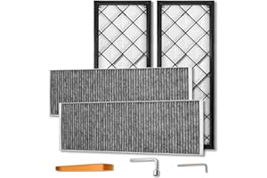 CYBERBEANS Zestaw HEPA- + filtr węglowy dla Tesla Model Y, wymiana klimatyzacji z aktywnym węglem 2020-2025, 2026, akcesoria Juniper (opakowanie 4 sztuki)