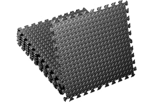 Takezuaa Foam Exercise Mats,60cm x 60cm Large Gym Flooring Mat,Interlocking Puzzle EVA Floor Tiles,Non-Slip Soft Cushion Floor Protector Home Workout Mat,Fitness Training Equipment