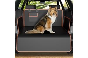 HQCM osłona bagażnika dla psa z ochroną boczną i progową, torba uniwersalna 185x102CM 600D, wodoodporna, odporna na zarysowania, mata ochronna do bagażnika, koc dla psa do samochodu SUV Van
