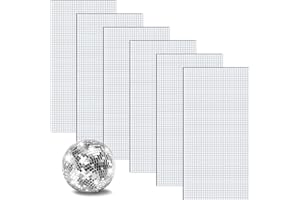 MaehSab 10800 Stück Selbstklebende Spiegel Mosaik Fliesen Glas Spiegel Wandaufkleber Quadrat Glas Mosaik Aufkleber Mini Spiegel Aufkleber für DIY Disco Party DIY Dekor (5 * 5mm, Silber)