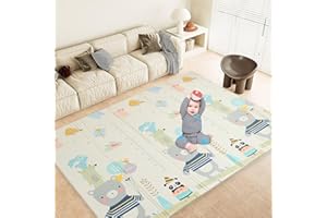 Gutsbox Tappeto Gioco Bambini Pieghevole 120x120x1cm Tappeto Gioco Neonato Pieghevole XPE Tappetino Bambini Pieghevole e Reversibile, Non Tossico, Antiscivolo