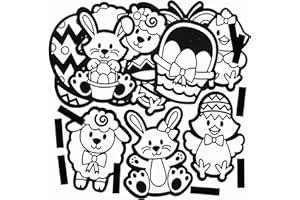 Baker Ross Easter Fuzzy Art Magnets - Pack of 15, Easter Fuzzy Felt Sets for Children (FC622)