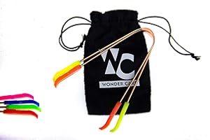 Wonder Care-Ayurveda - Pulitore per lingua in rame | Raschietto per lingua colorato sollievo da alito cattivo ayurvedica (confezione da 2)