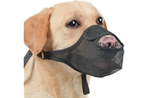 JAONLD Museruola Cane Taglia Media Regolabile Museruola Antiabbaio con Velcro Traspirante Traspirante e Sicuro per Proteggersi dal Mangiare, dal Mordere e Dall'abbaiare (XL)