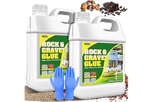 FUCHOI Legante per Ghiaia da Esterno - 4L Colla per Sassi per Bordo Giardino, Cortili e Vialetti, Non tossico Pronto all'Uso - Stabilizzatore Ghiaia Pacciamatura Corteccia, Ciottoli, Pietre