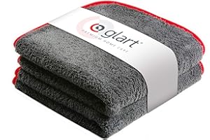 Glart 2 Stück Mikrofasertücher für Hochglanzküchen, Mikrofasertuch Küchenfront Lackreiniger, Küchentuch, 40x40 cm