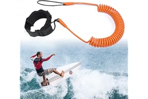 ‎JEEZAO JEEZAO Surfboard Leash,TPU Paddle Leash mit Sicherheit Fußschlaufe für Stand Up Paddle SUP Board Surfbrett 10 Füße