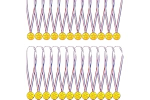 Sinwind Medaglie di compleanno per bambini, medaglie d'oro, 24 pezzi, medaglie d'oro per bambini vincitori