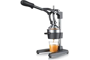 ‎ARENDO Arendo - Manuelle Saftpresse - Zitruspresse und Orangenpresse - Professioneller Zitrus-Entsafter - Edelstahl Zitronenpresse - Hochwertige manuelle Orangensaft- und Limettenpresse