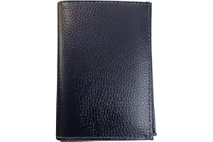 Gwenmode Grand Portefeuille - Classique - Homme ou Femme - Porte Carte, Papier Voiture, Porte Monnaie - Complet - Cuir (Bleu foncé)