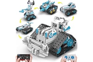BEHOWL Technique 5 en 1 Voitures, Jouet de Construction pour Enfants de 7-16 Ans avec App&Télécommande Chenilles/Robot/Tank/Bulldozer, Cadeaux pour garçons Filles 8-12 Ans,(700 Pièces)