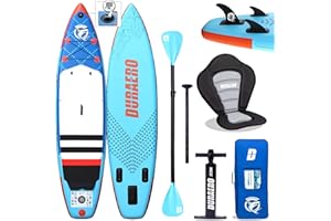 LISZTON Stand up paddle gonfiabile, sedile per kayak e supporto per fotocamera, pagaia 2 in 1, 330 x 76 x 15 cm, fino a 150 kg, pompa con cinghia da piede, zaino