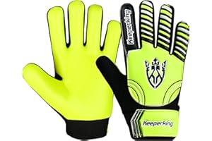Keeperking Guantes de Portero para niños y niñas, Guantes de fútbol, Talla 4-7