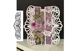 YunTrip Matrices de découpe pour la fabrication de cartes, bordure en dentelle en métal pour bricolage, scrapbooking, album photo, papier décoratif pour cartes de vœux/invitations