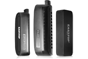 EAST TOP ET12 Armónica cromática B para adultos y profesionales con diseño moderno único, cubierta negra