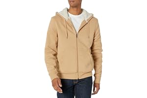 Amazon Essentials Sweat-Shirt à Capuche, à Fermeture Éclair Intégrale, en Molleton, Doublure Sherpa Homme
