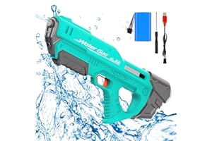 Snarflun Pistolet à Eau électrique, 10m Longue Distance Pistolet a Eau Electrique Puissant, Pistolet Succion Automatique pour Adultes Et Enfants, pour Les Fêtes D'été, Piscine, Jardin et de Plage