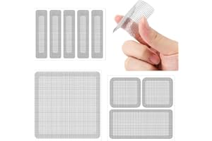 JOYAN Nastro Ripara Zanzariere, Nastro Adesivo per Zanzariere, Set di Ripara Zanzariera, Riparazione Zanzariera, Kit Riparazione per Zanzariere, per Riparare Buchi e Piccoli Spazi Nella Zanzariera, Grigio