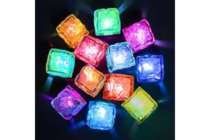 Yellcetoy LED Ice Cubes Baby Bath Toys Sensory Toys for Autism Glowing Colorful Lights Toys In Water Bathtub 12 Pcs