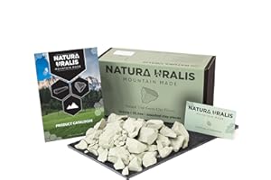 Natura Uralis Arcilla Verde de los Urales | 1000g de Arcilla Verde Natural, Verde Pastel a Verde Exuberante - Crujido Increíble, Textura Terrosa, Aterciopelada y Firme, Sensación ASMR