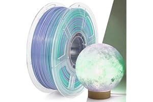 IEMAI Gradient Translucent PETG 3D Printer Filament, PETG Filament 1.75mm, Color Change Filament PETG Green & Purple, Multicolor Filament PETG 1.75mm 1Kg Spool