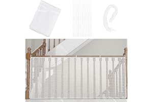 Bailinks Rete di Sicurezza per Bambini, 300 CM X 78 CM Balconi, Terrazze e Ringhiere per Scale per Bambini Bambini Animali Domestici