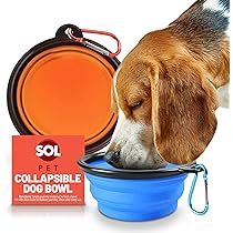2 Ciotole Pieghevoli Per Cani In Silicone - Impermeabili, Portatili, Per Cibo E Acqua - Ideali Per Viaggi E Campeggio (Rosa E Blu) - Foto 3
