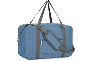 NARWEY Do Ryanair Airlines, torba kabinowa pod siedzenie, 40 x 25 x 20 cm, składana torba podróżna, torba sportowa, torba podręczna, na noc, dla kobiet i mężczyzn, 20 l, granatowy, Składana torba kabinowa