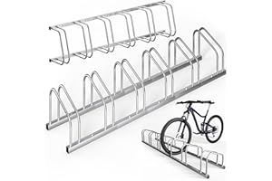 Monzana® Bicycle Stand For 6 Bicycles 30-65mm Tyre Width 37cm Wheel Spacing | Wheel Stands | Multi Bikes Stand | Freestanding Floor Or Wall Mountable Cycle Rack | Galvanised Parking Storage Secure